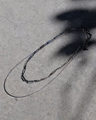 スネークチェーン付きダブルレイヤーネックレス