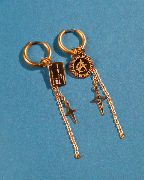 Ateez Golden Hour Mismatched Earrings - Nikaneko
