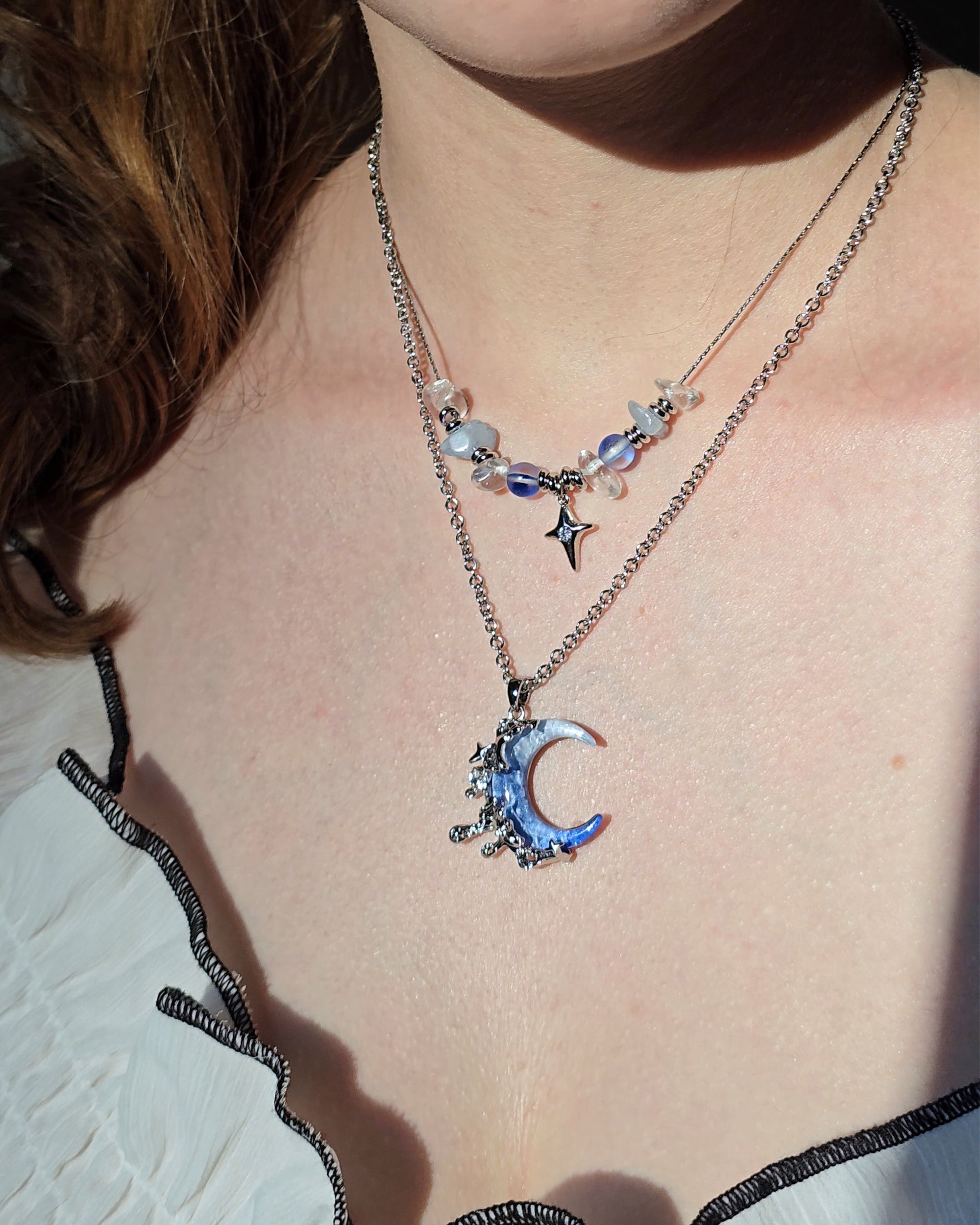 Midnight Crescent Necklace - Nikaneko