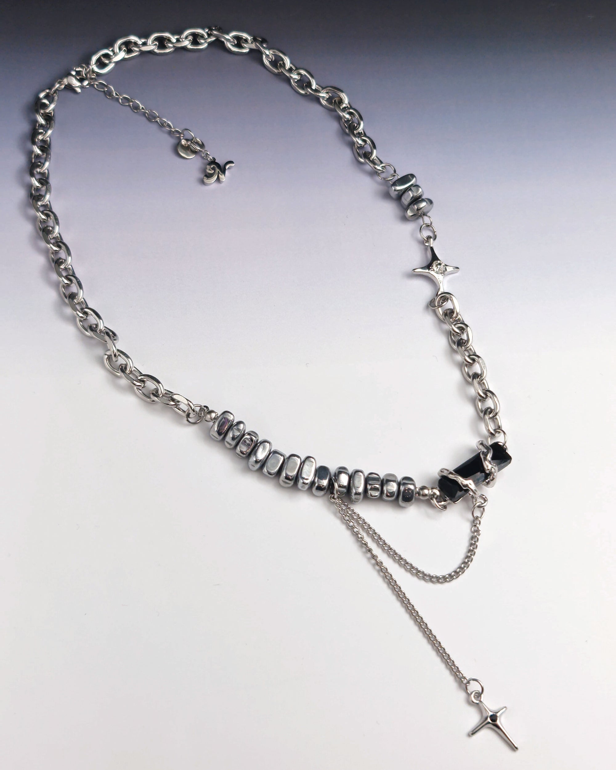 Nightfall Onyx Necklace Silver Rocks BLIND BOX