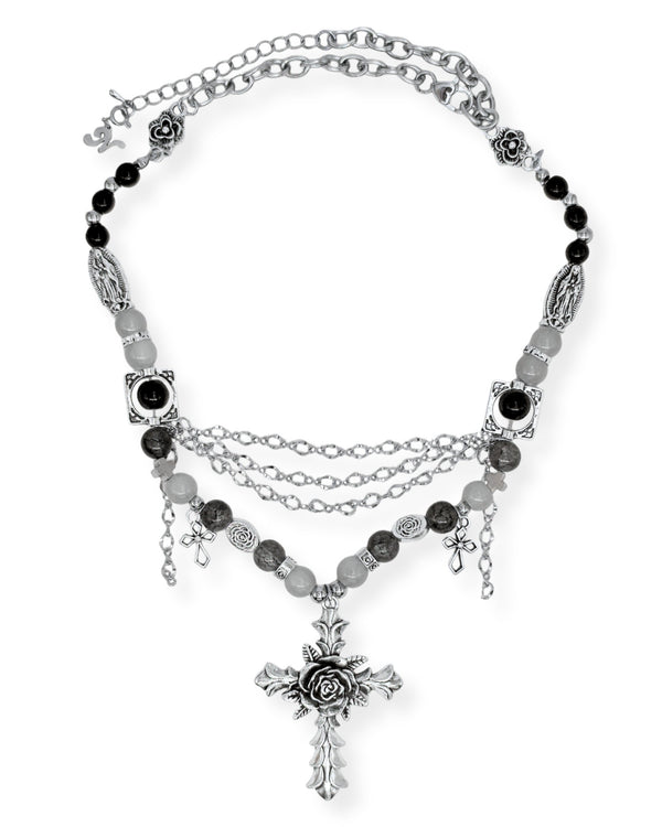 Sacred Rose Cross Necklace - Nikaneko